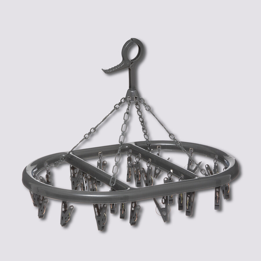 Séchoir à accrocher oval, 24 pinces 