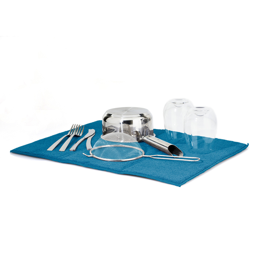 Tapis de vaisselle microfibre 38x50cm, gris 