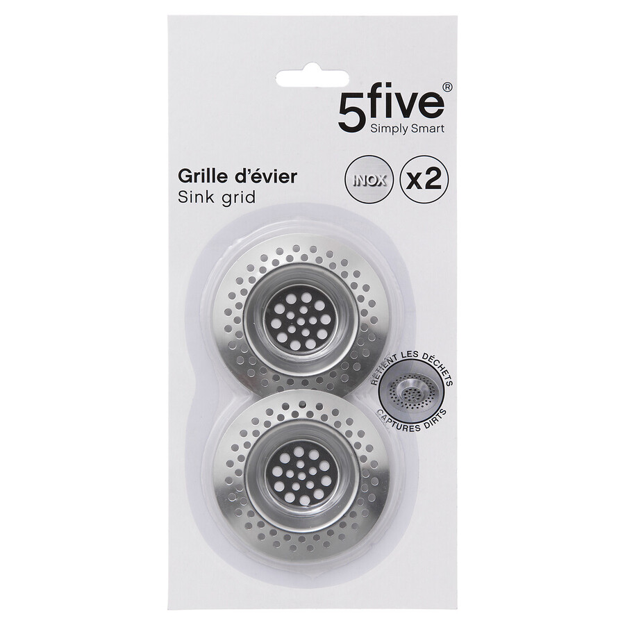 Lot de 2 grilles d'évier