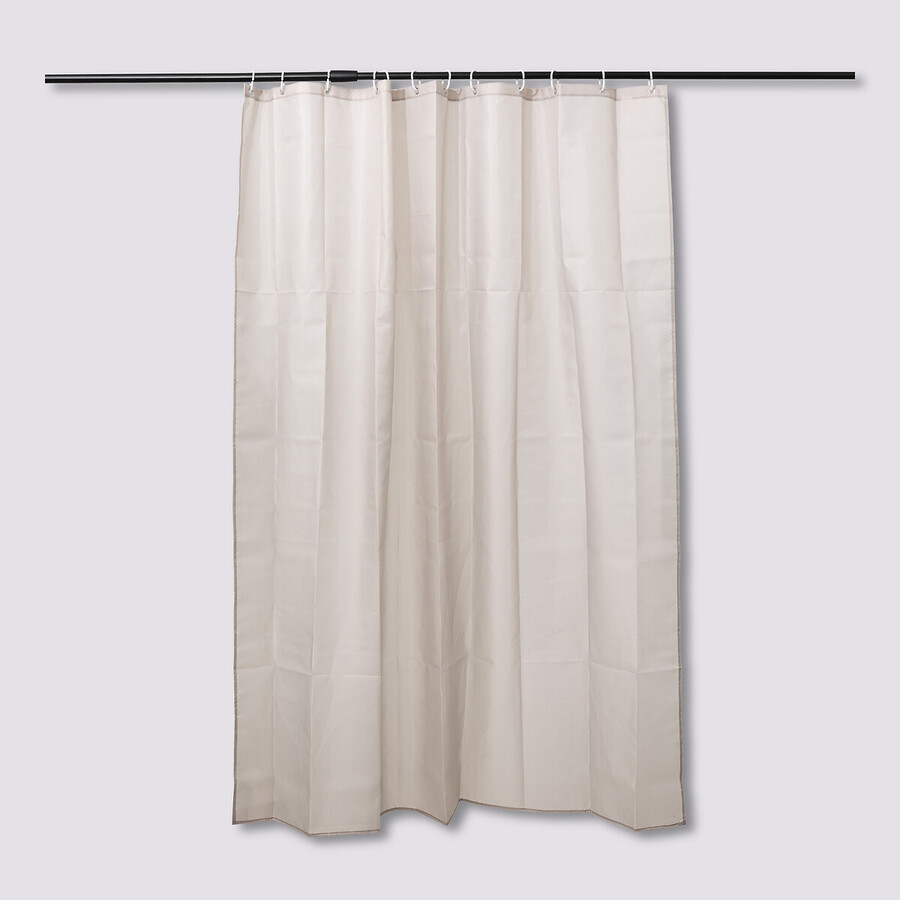 Rideau de douche 180x200cm, beige naturel Colorama