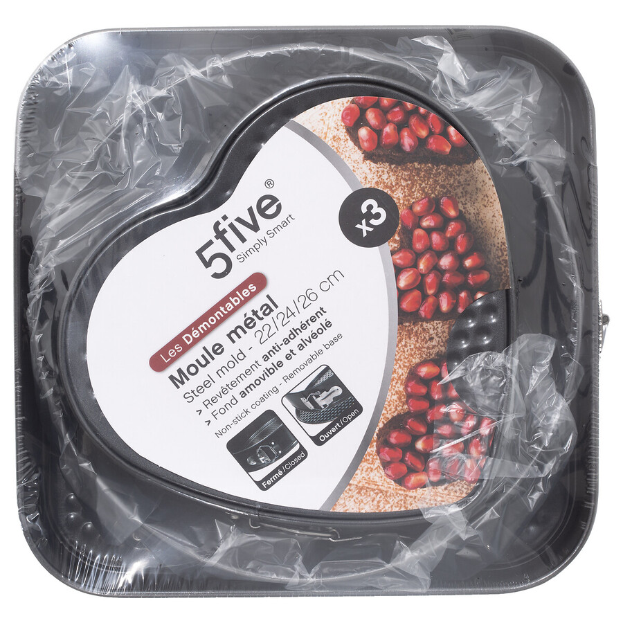 Lot de 3 moules démontables assortis 