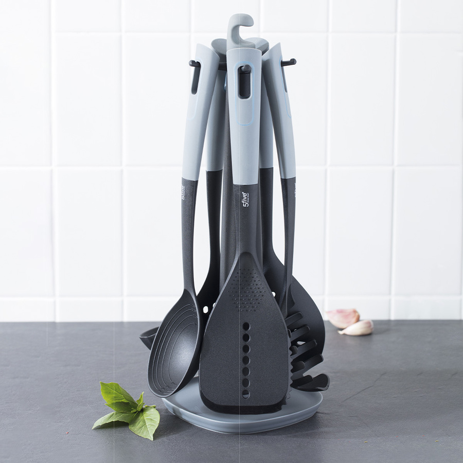 Lot de 5 ustensiles avec support Néo