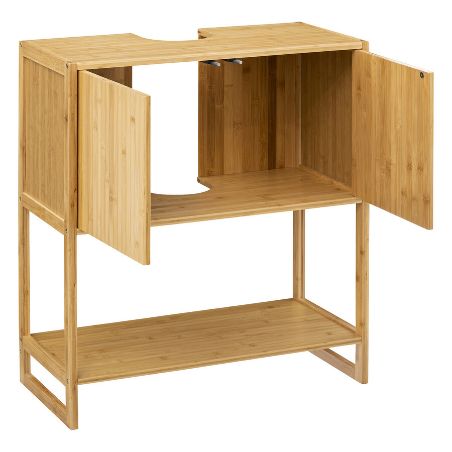Meuble vasque 2 portes, bambou Lab'n modul
