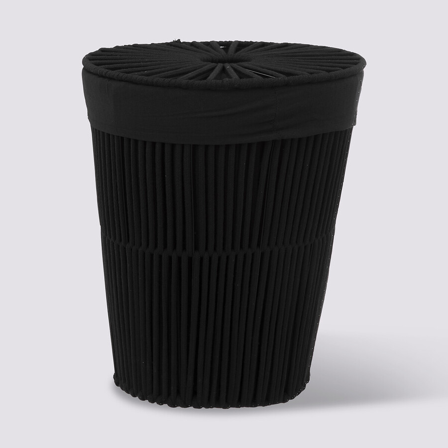 Panier à linge double 40l, noir Manille