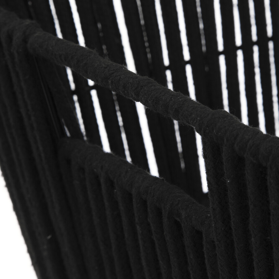 Panier tissu 31x15cm, noir Manille