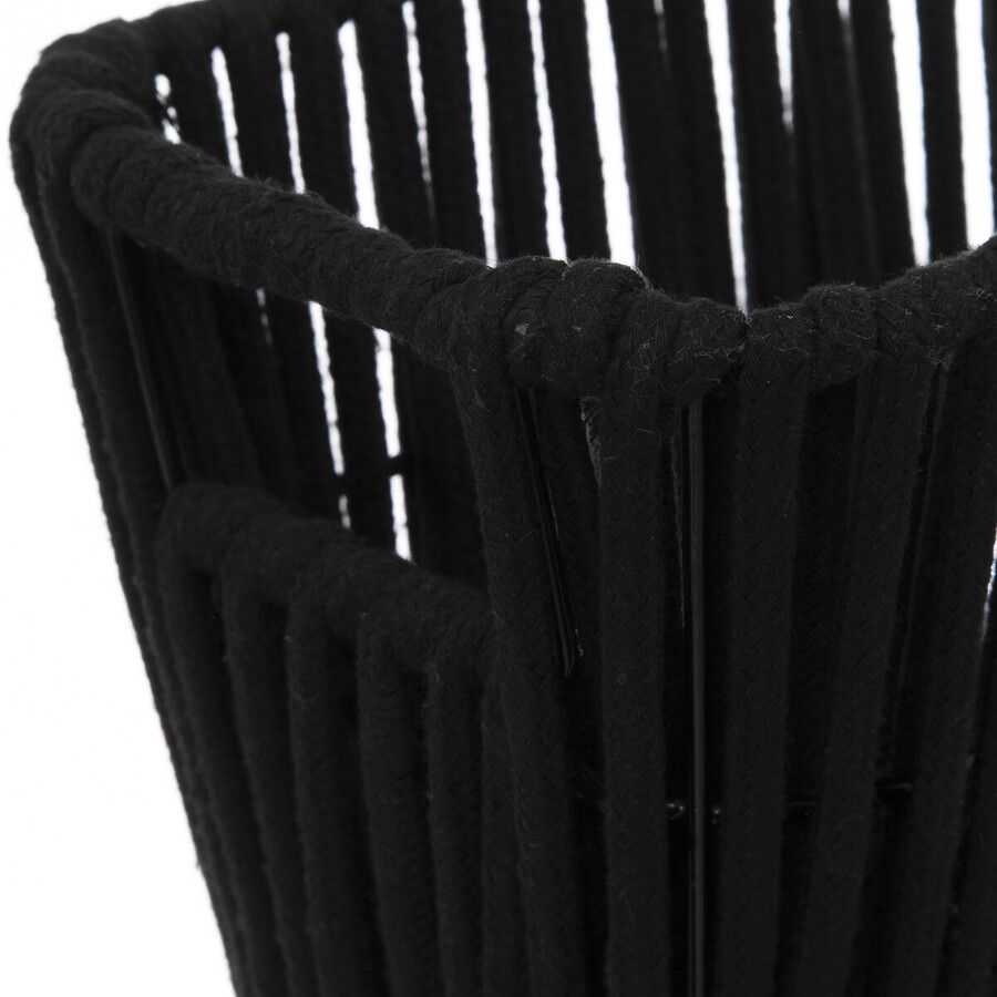 Panier tissu 15x31 cm, noir Manille