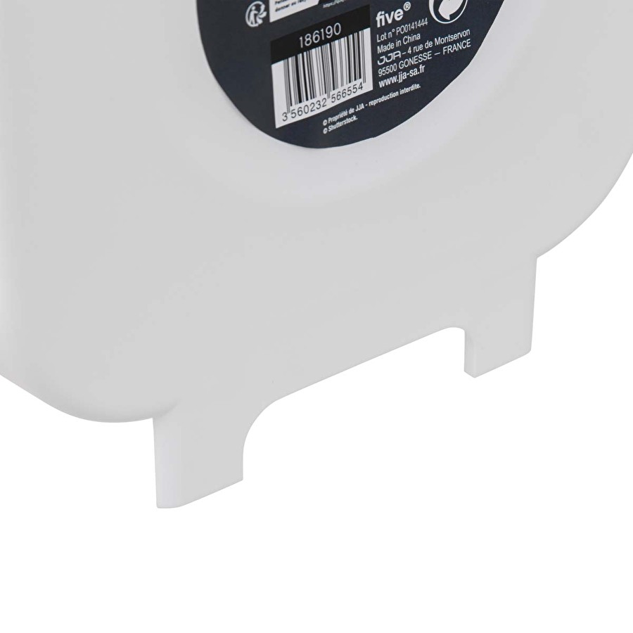 Poubelle rétractable de porte 8l, noir & blanc