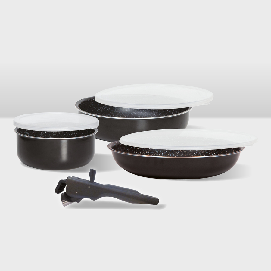 Batterie de cuisine, aluminium pressé Amovible