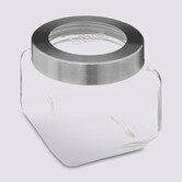 Bocal verre couvercle contour acier 0,8l Miro