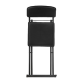 Chaise pliante simili cuir, noir 