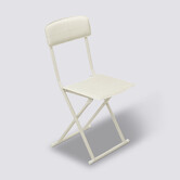 Chaise pliante simili cuir, beige 