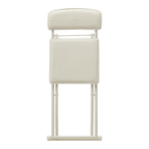 Chaise pliante simili cuir, beige 