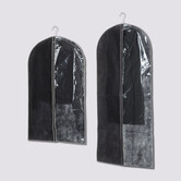 Lot de 2 housses vêtements grand modèle, noir Dressy