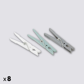 Lot de 24 pinces à linge, 3 couleurs 