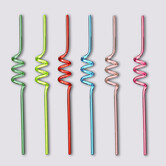 Lot de 6 pailles colorées