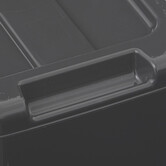 Poubelle rectangulaire à 2 ouvertures plastique 25l, gris 