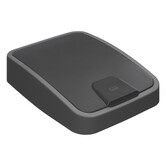 Poubelle rectangulaire à 2 ouvertures plastique 25l, gris 