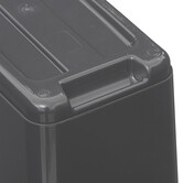 Poubelle rectangulaire à 2 ouvertures plastique 45l, gris 