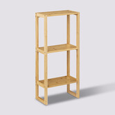 Étagère haute 2 niveaux 20cm, bambou Lab'n modul