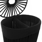 Panier à linge double 40l, noir Manille