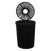 Poubelle ronde 7l, noir Manille