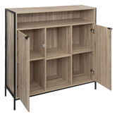 Buffet 2 portes, effet chêne naturel Aliaj