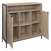 Buffet 2 portes, effet chêne naturel Aliaj