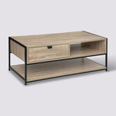 Table basse, effet chêne naturel Aliaj