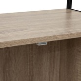 Étagère bibliothèque 2 niveaux, effet chêne naturel Aliaj