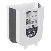 Poubelle rétractable de porte 8l, noir & blanc