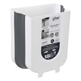 Poubelle rétractable de porte 8l, noir & blanc