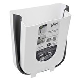 Poubelle rétractable de porte 8l, noir & blanc