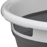 Corbeille à linge pliable 21l - gris, blanc 