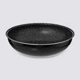 Wok aluminium pressé, 28 cm Amovible