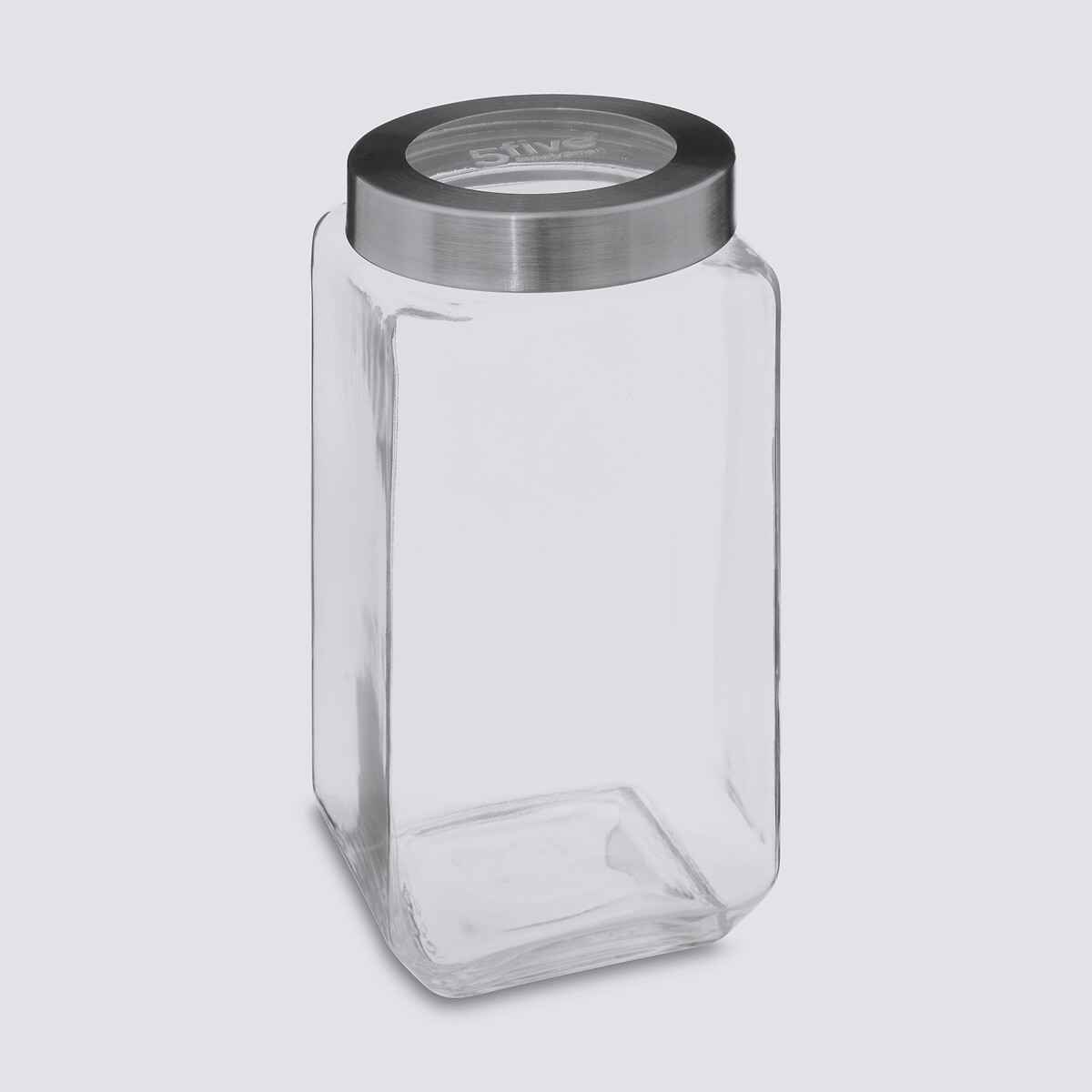 Bocal verre couvercle contour acier 2l Miro