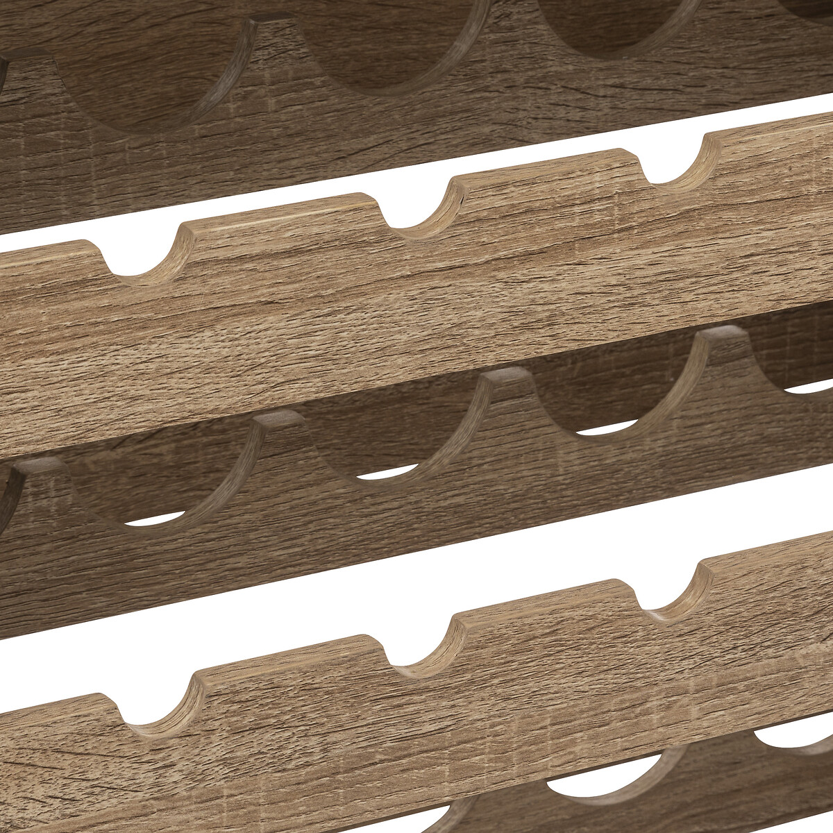 Meuble bar x25bouteilles, effet chêne naturel Aliaj