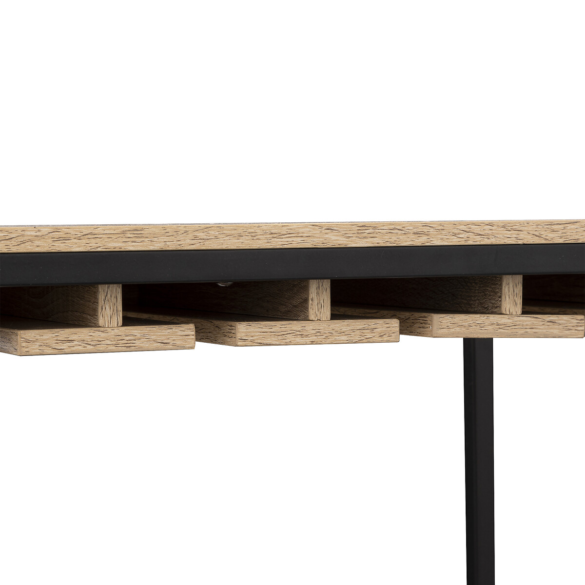 Meuble bar x25bouteilles, effet chêne naturel Aliaj