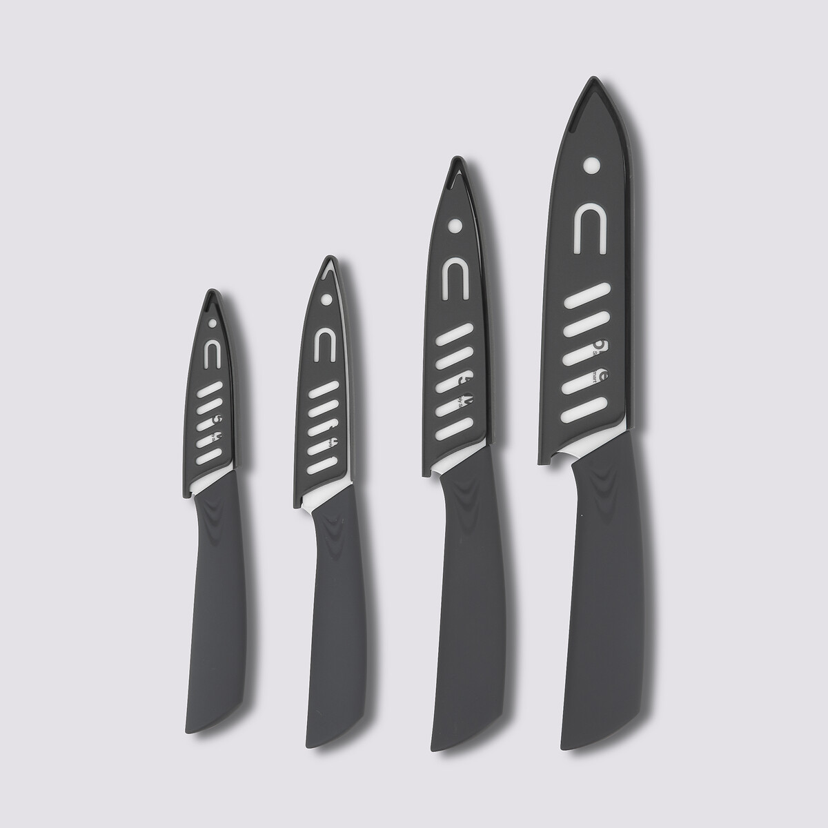 Lot de 4 couteaux en céramique, gris Zirco