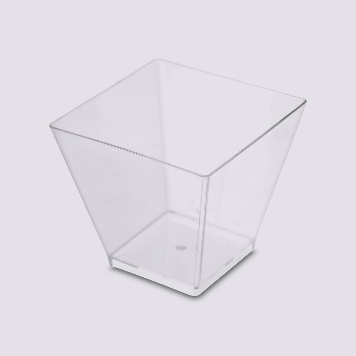 12 verrines carrées, plastique