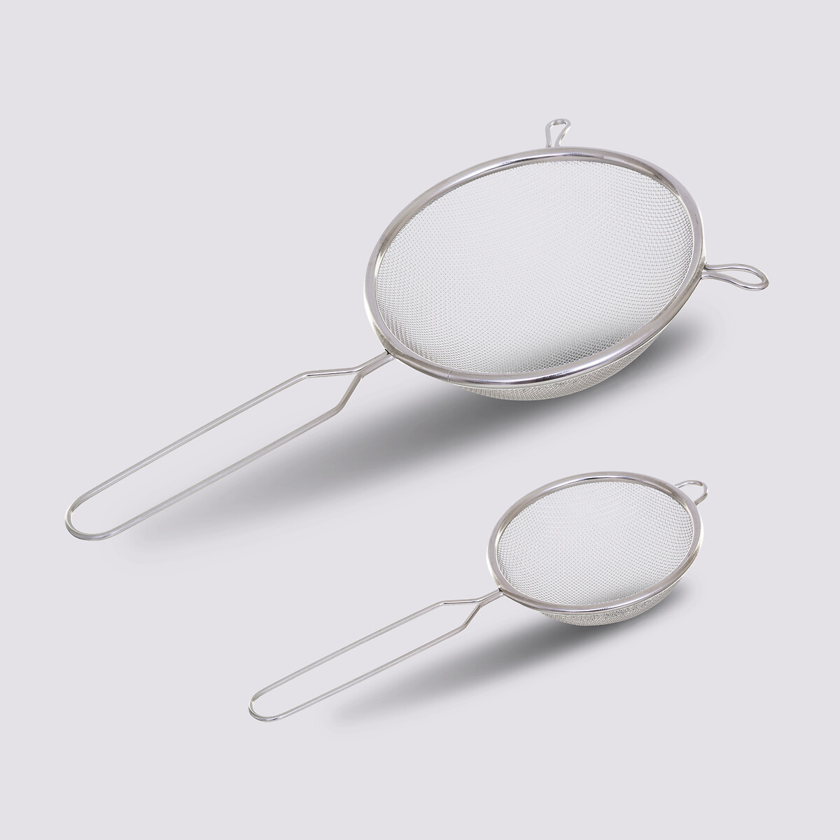 Lot de 2 passoires tamis en inox 