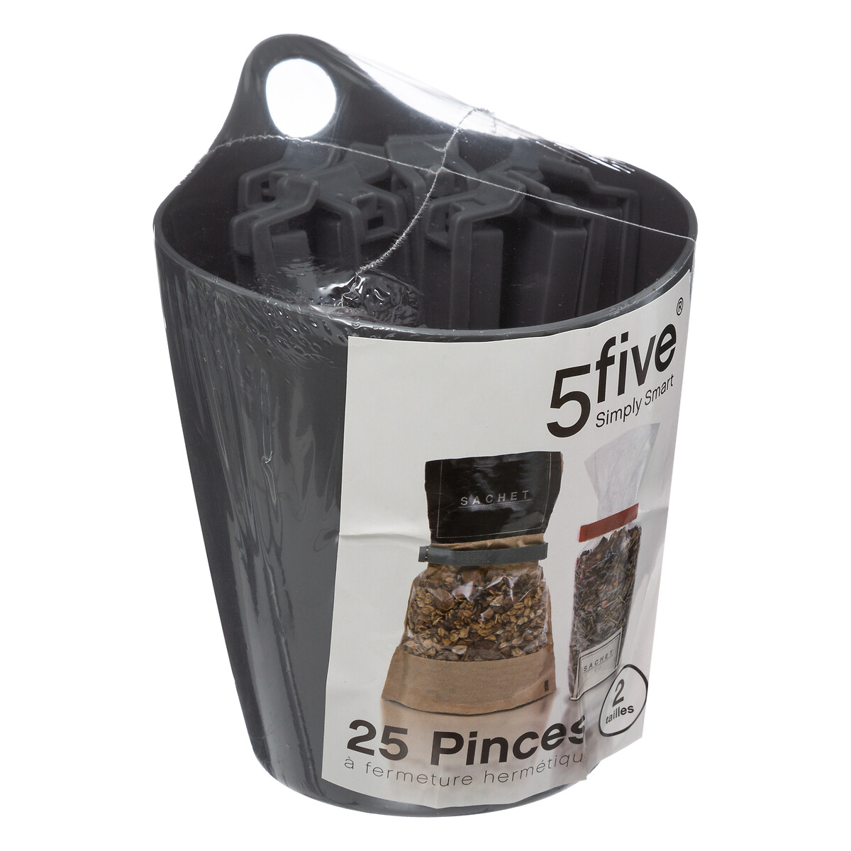 Lot de 25 pinces hermétiques avec pot 