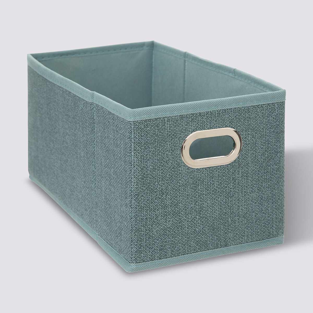 Panier tissu 15x31 cm, bleu pétrole chiné Mix'n modul