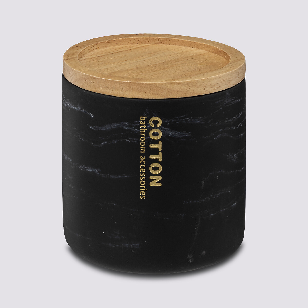 Pot à cotons, noir Léa