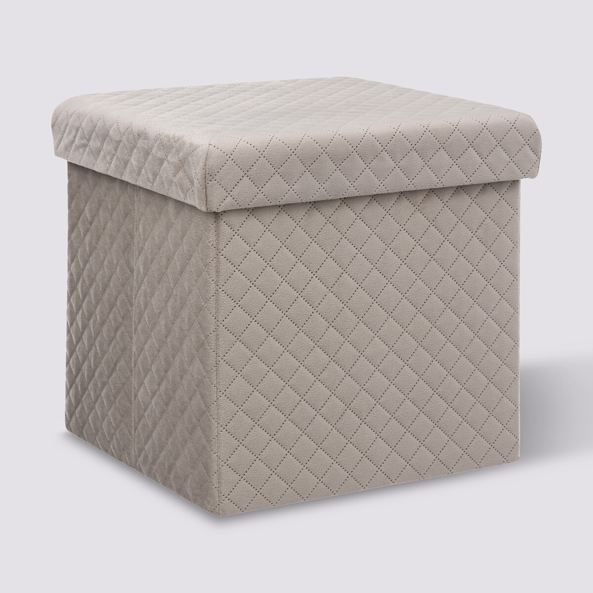Pouf pliable 31x31 cm, velour lin Mix'n modul