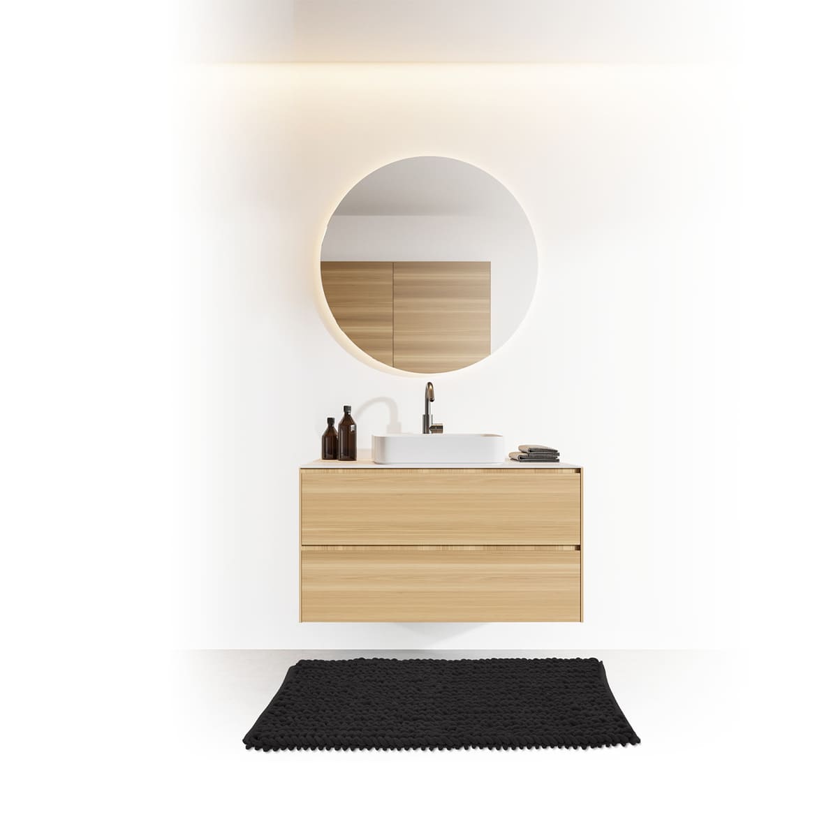 Tapis de bain 50x75 cm, noir khôl Colorama