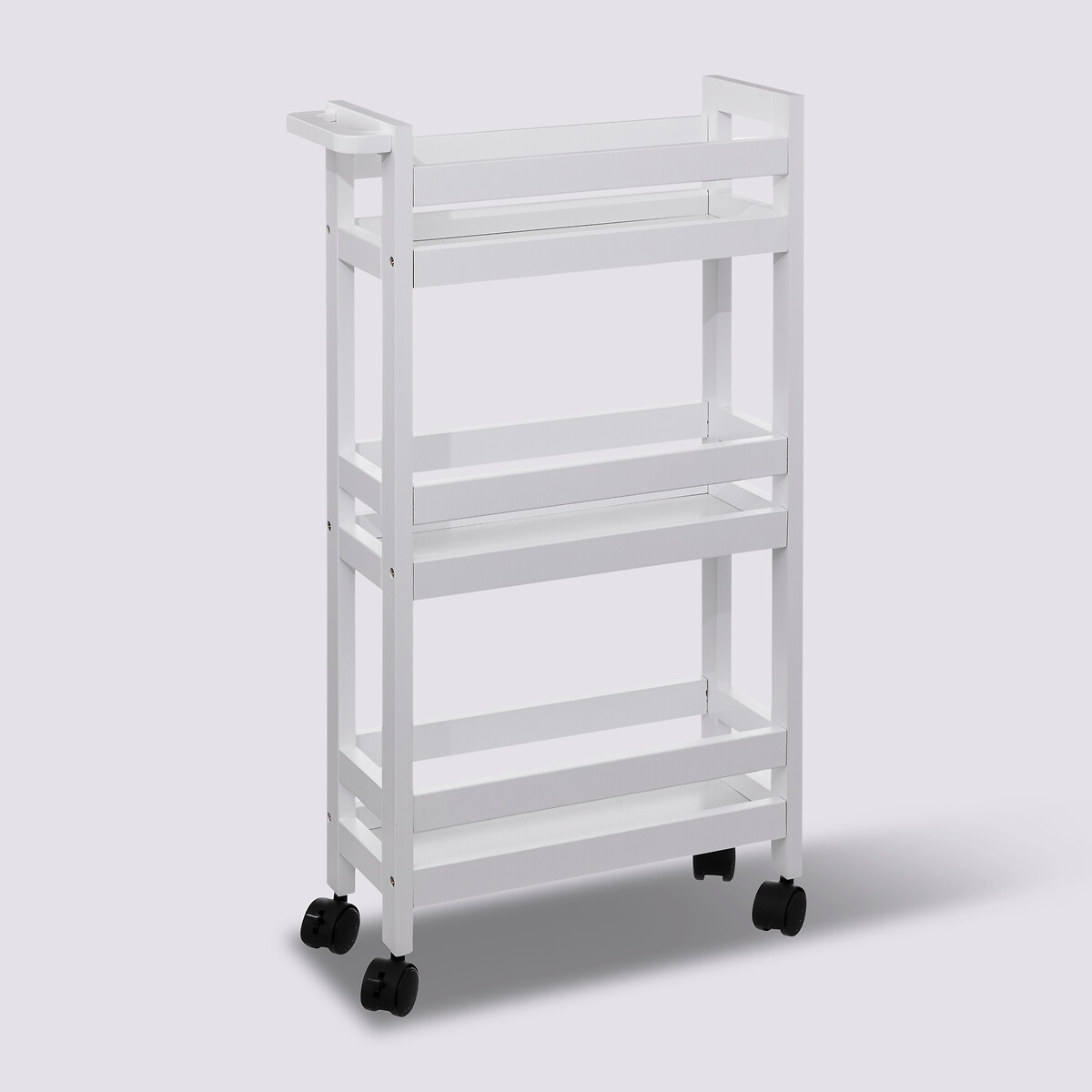 Desserte à roulettes 3 niveaux, blanc coton Colorama