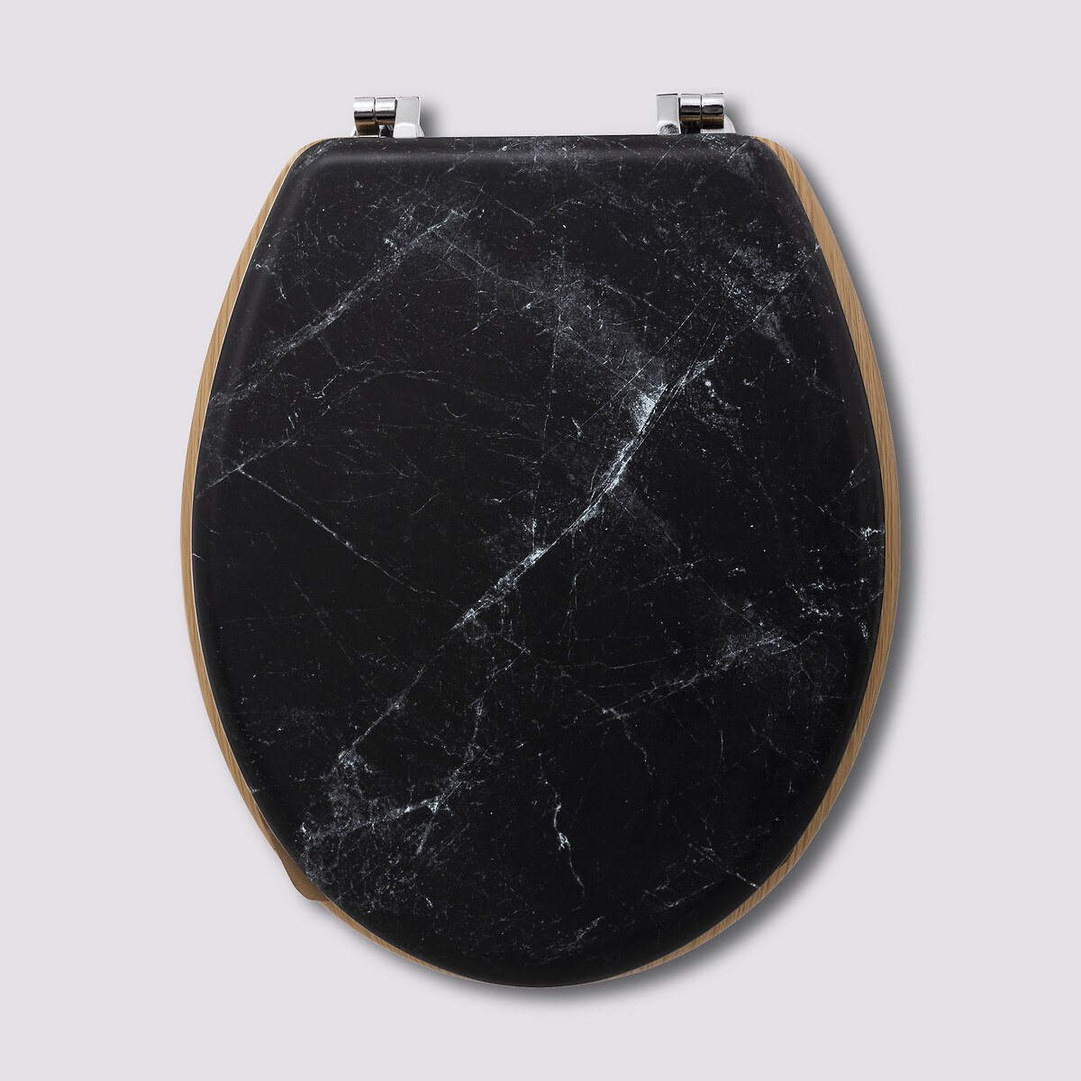 Abattant wc bois, noir Léa