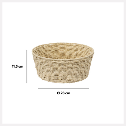 Corbeille tressée ronde 28 cm Kord