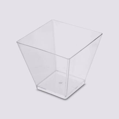 12 verrines carrées, plastique 