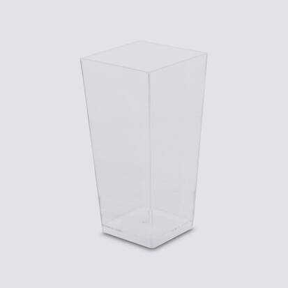 8 verrines carrées, plastique 